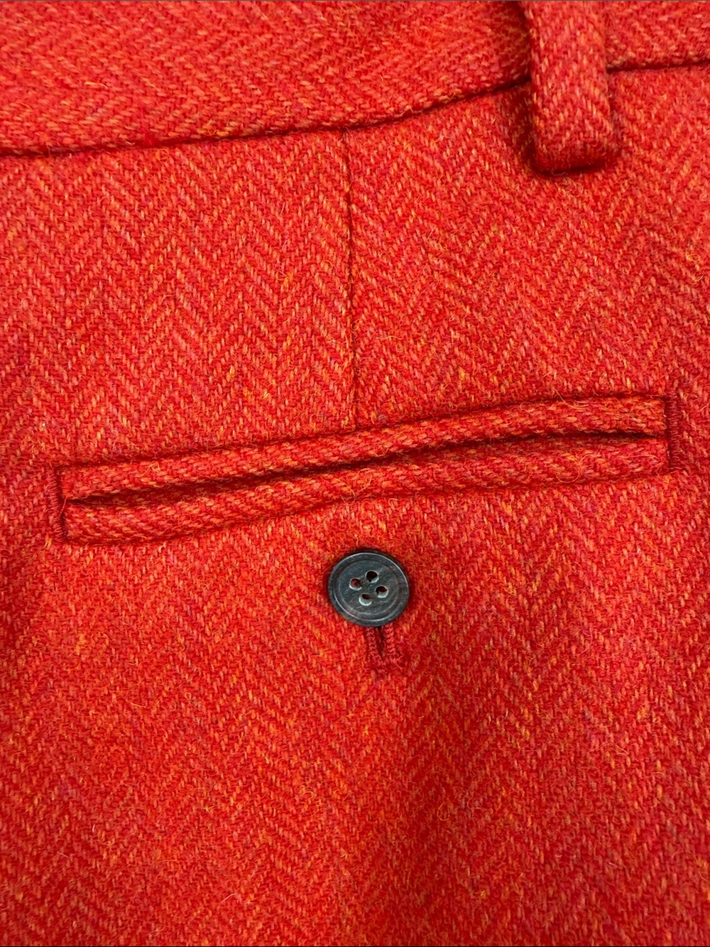 J. Crew Red Orange Herringbone A-Line Skirt size 10 Feminine - Picture 8 of 11